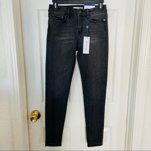 NWT POPSUGER high rise skinny black gray denim stretch jeans SIZE 4